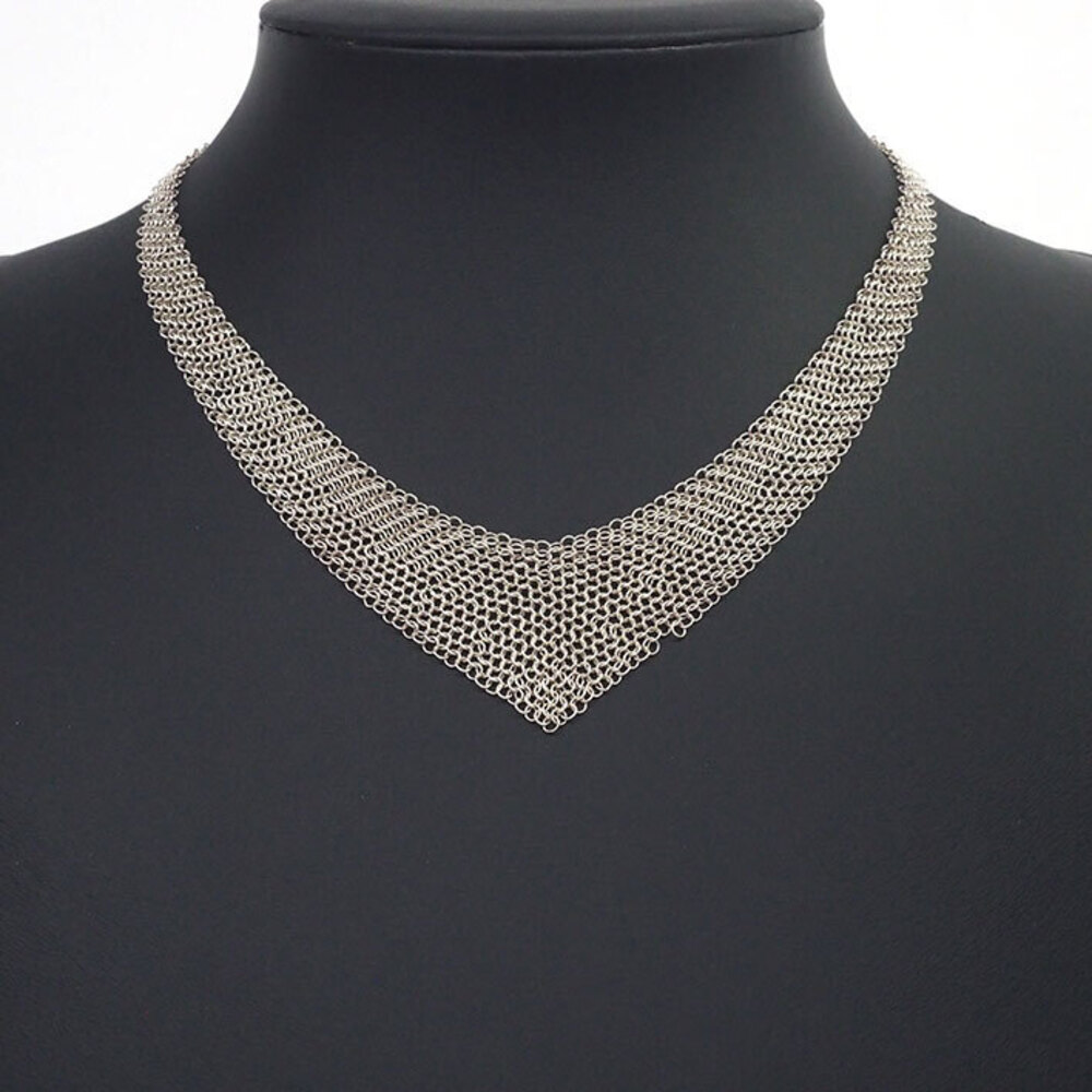 Tiffany mesh scarf silver